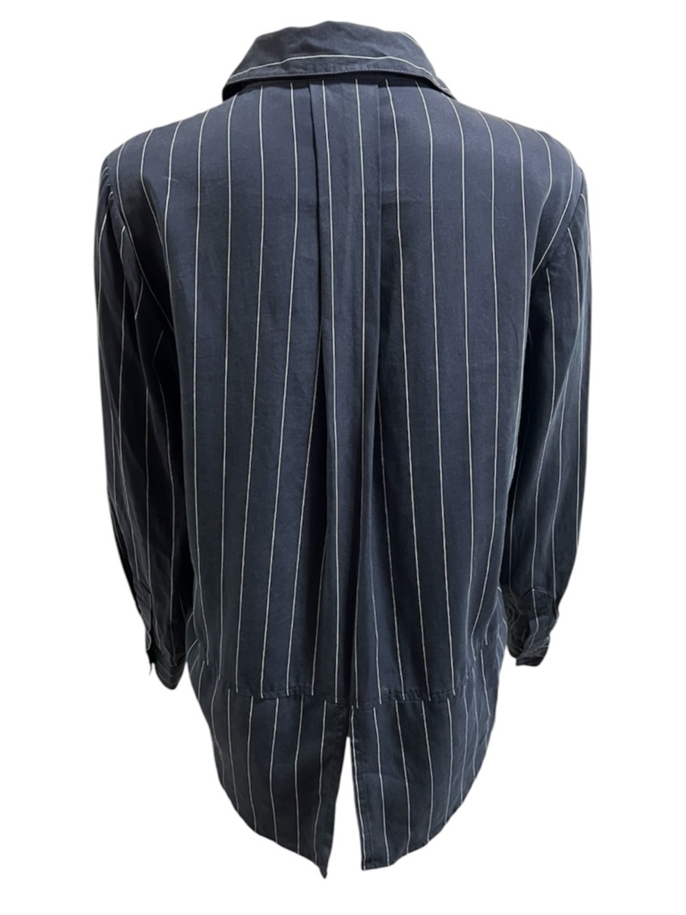 Velvet Heart Navy and White Pinstripe Shirt 3/4 or Long Sleeve Size S - Picture 3 of 9